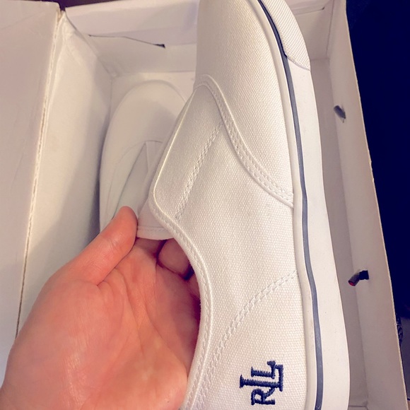 Ralph Lauren size 8 Slip on white shoes - Picture 2 of 7